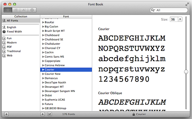 macos font book