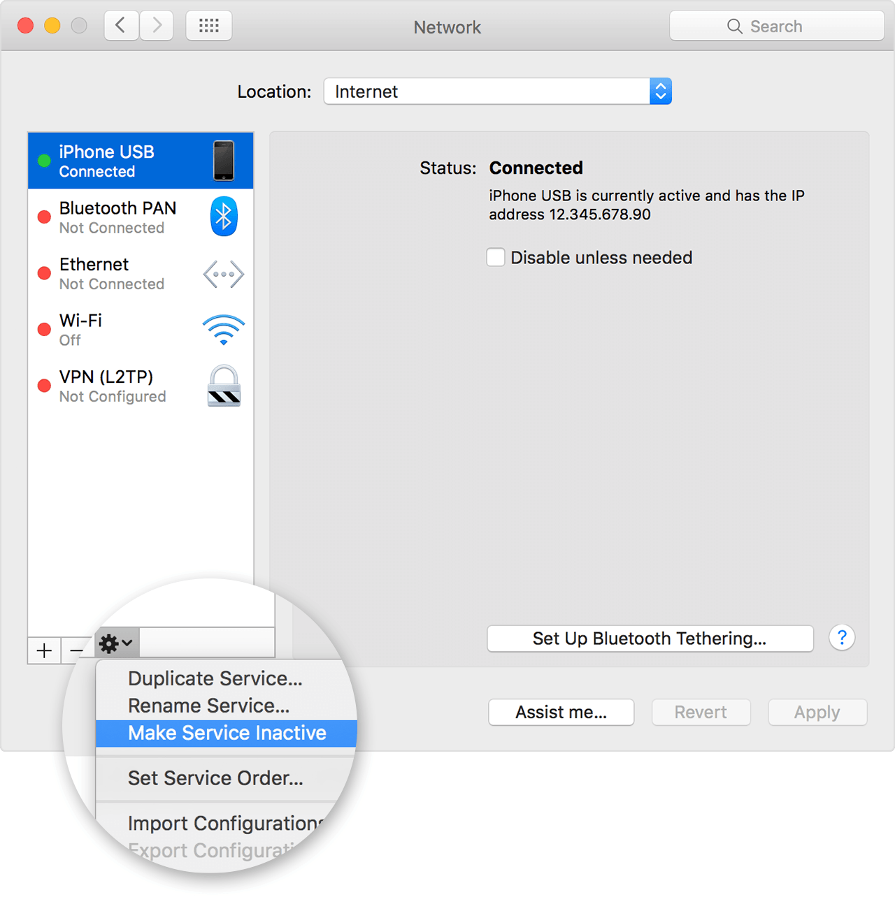 tether internet from mac to pc usb