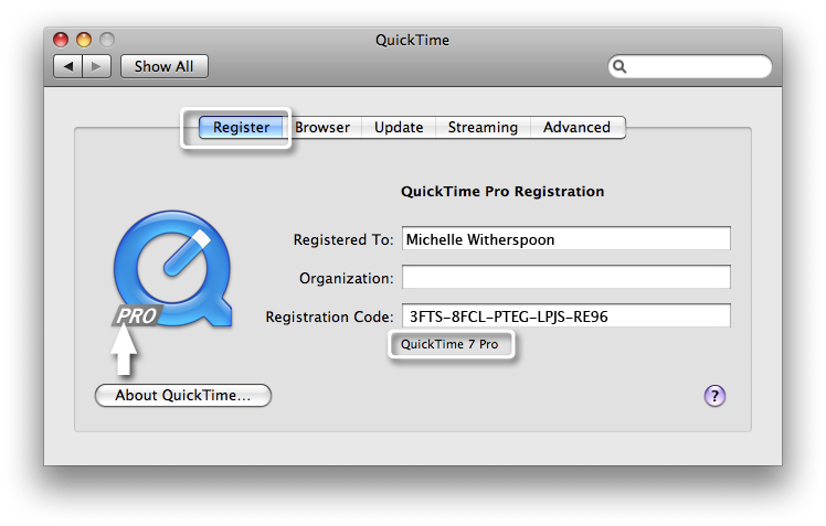 Quicktime player pro
