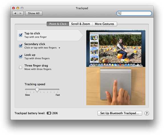 trackpad prefs