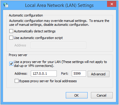 Disable Proxy Server In Windows Vista