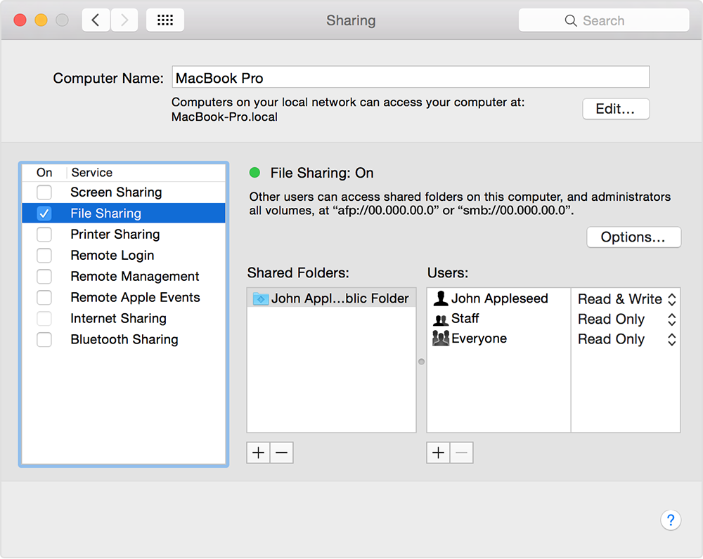 creatign shortcuts for server access on mac yosemite