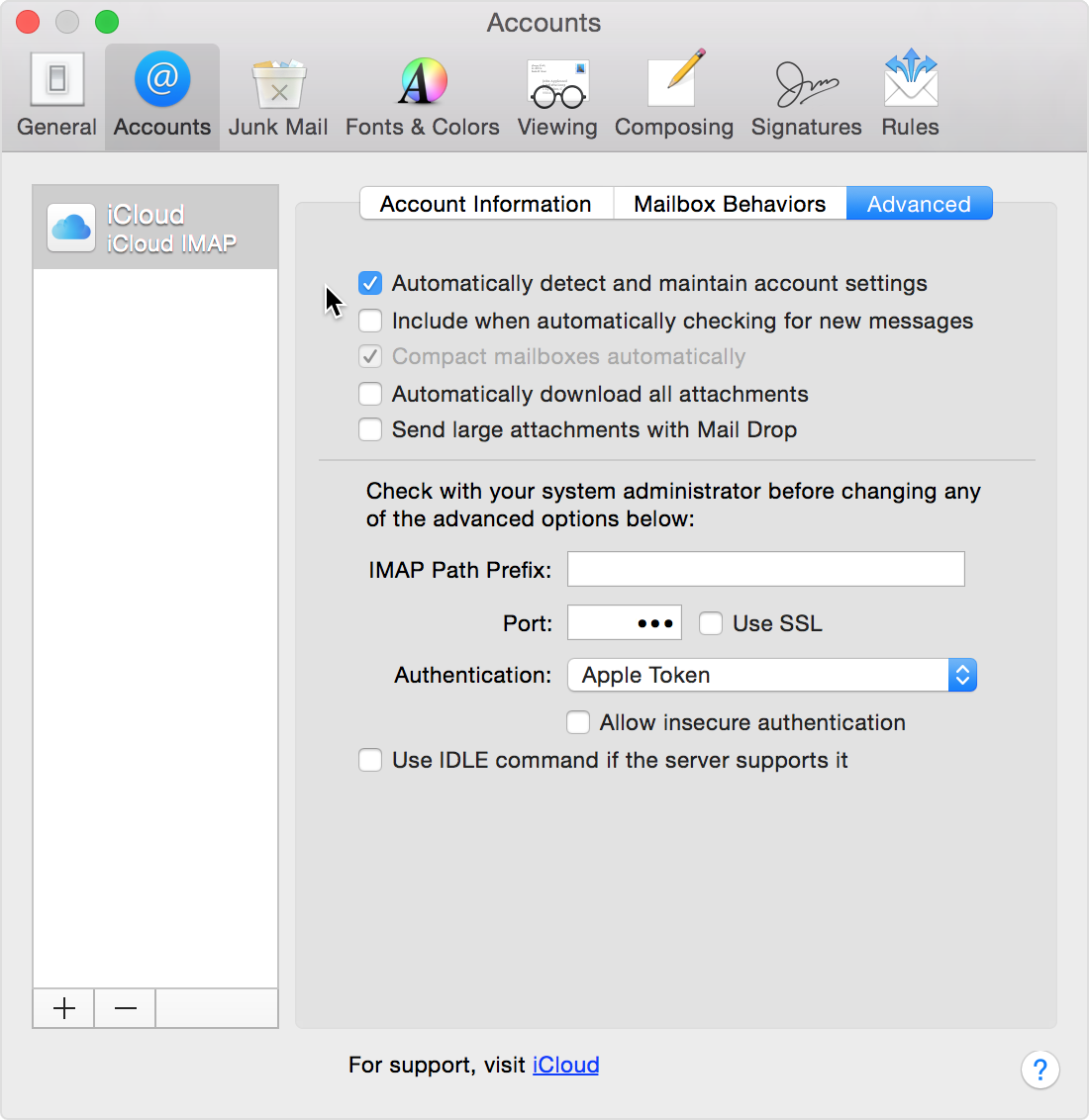 Gmail settings for mac mail on high sierra