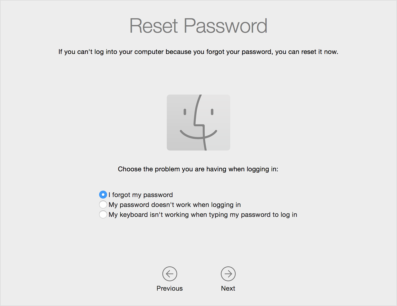 how can i reset my password using my apple id for my mac book pro