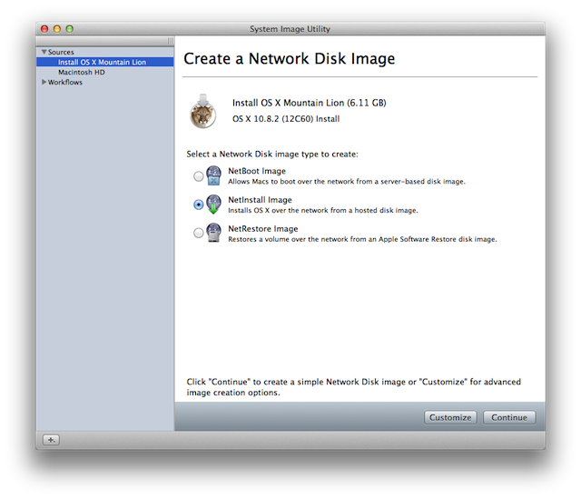 custom mountain lion install disk