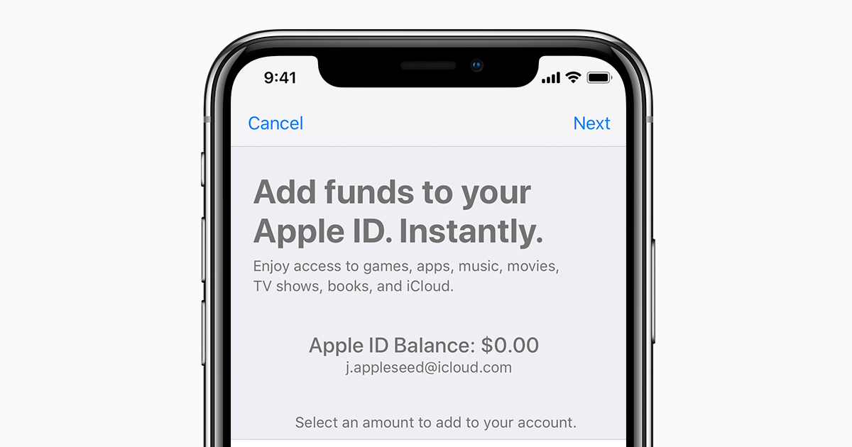 Add funds to your Apple ID - Apple Support