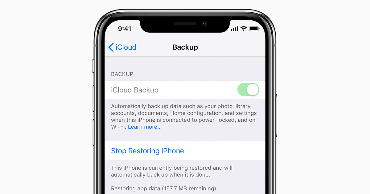 conectar iphone a icloud backup restore photos