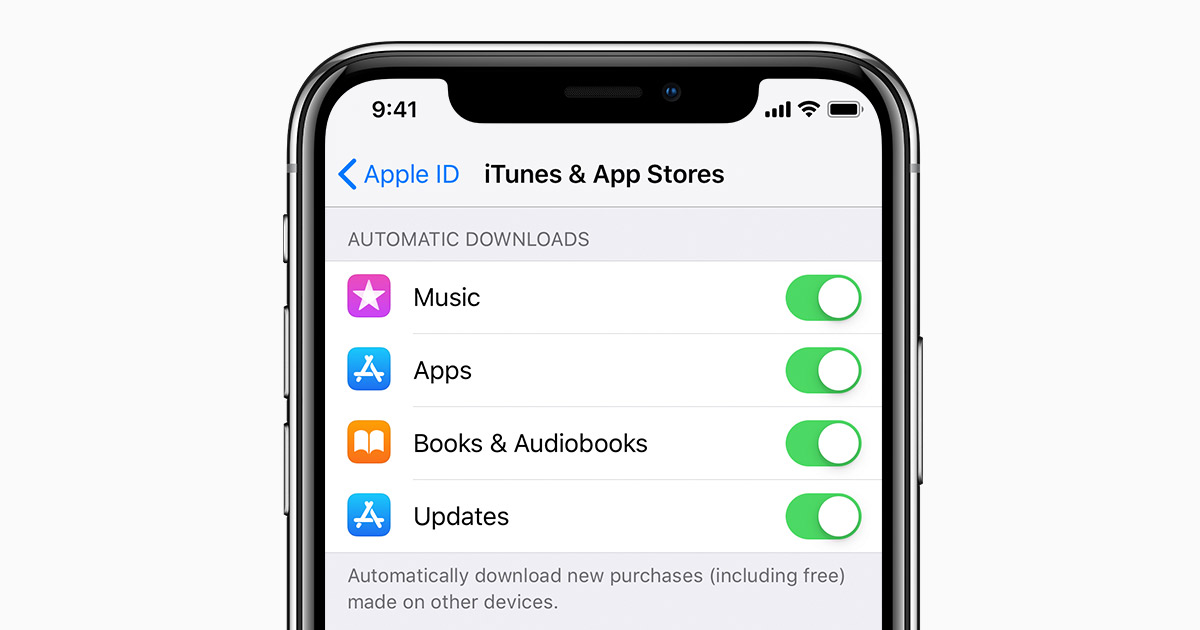 Turn on Automatic Downloads or App Updates Apple Support