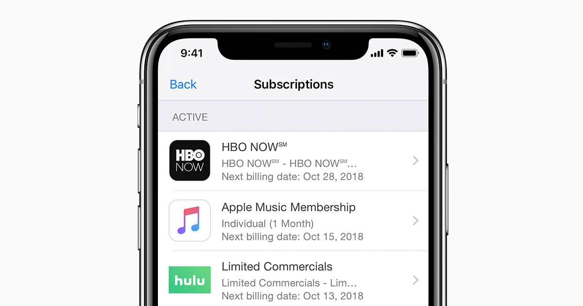 where to find subscriptions on iphone