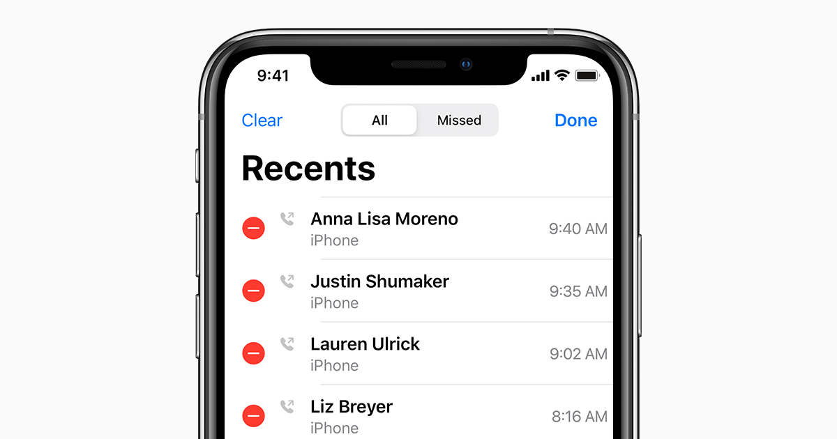 View and delete the call history on your iPhone - Apple Support