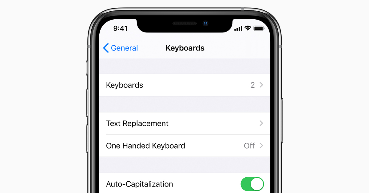 About The Keyboards Settings On Your Iphone Ipad And Ipod Touch Apple Support