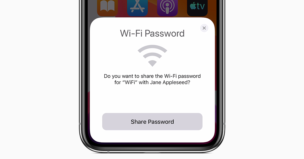 How to share wifi password