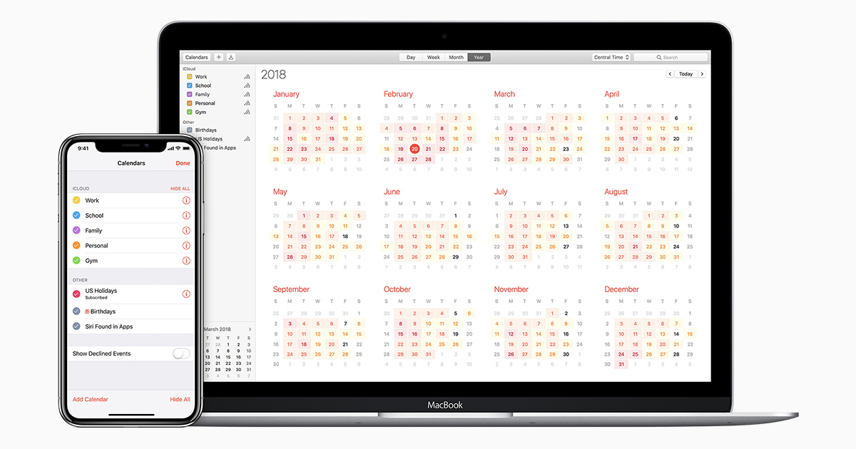 ipad calendar app multiple calendars