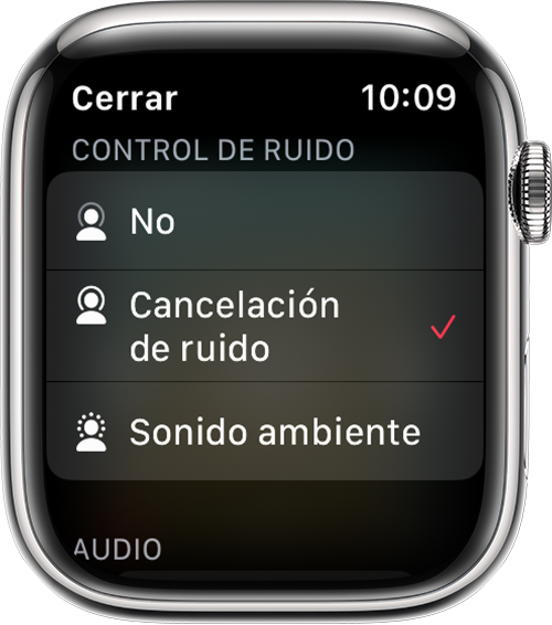 Cancelación de ruido y modo de sonido ambiente en el Apple Watch