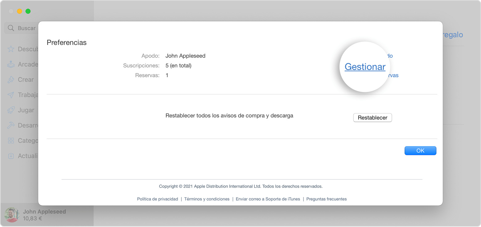 Imagen de un Mac que muestra la página Datos de tu cuenta de Apple.