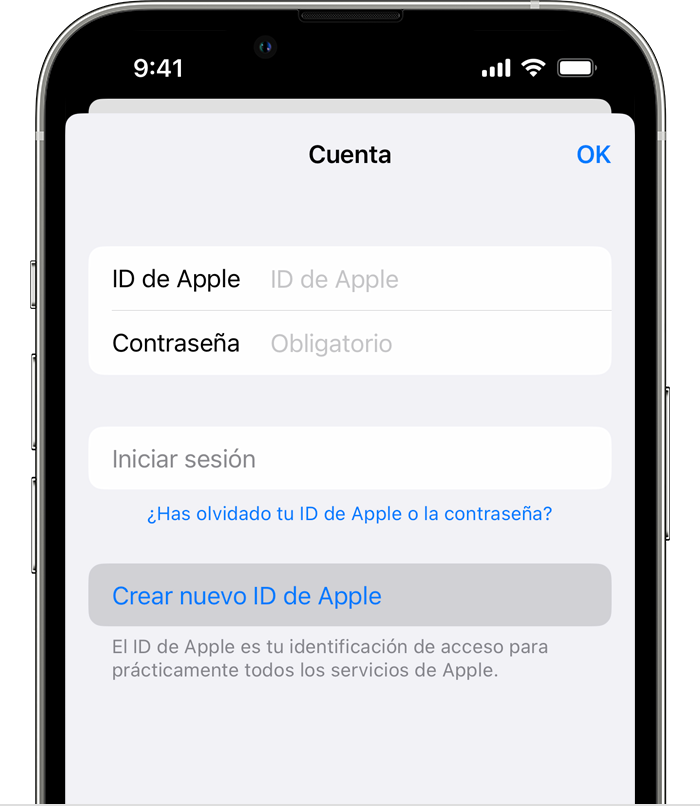 Crear un ID de Apple en el App Store con el iPhone
