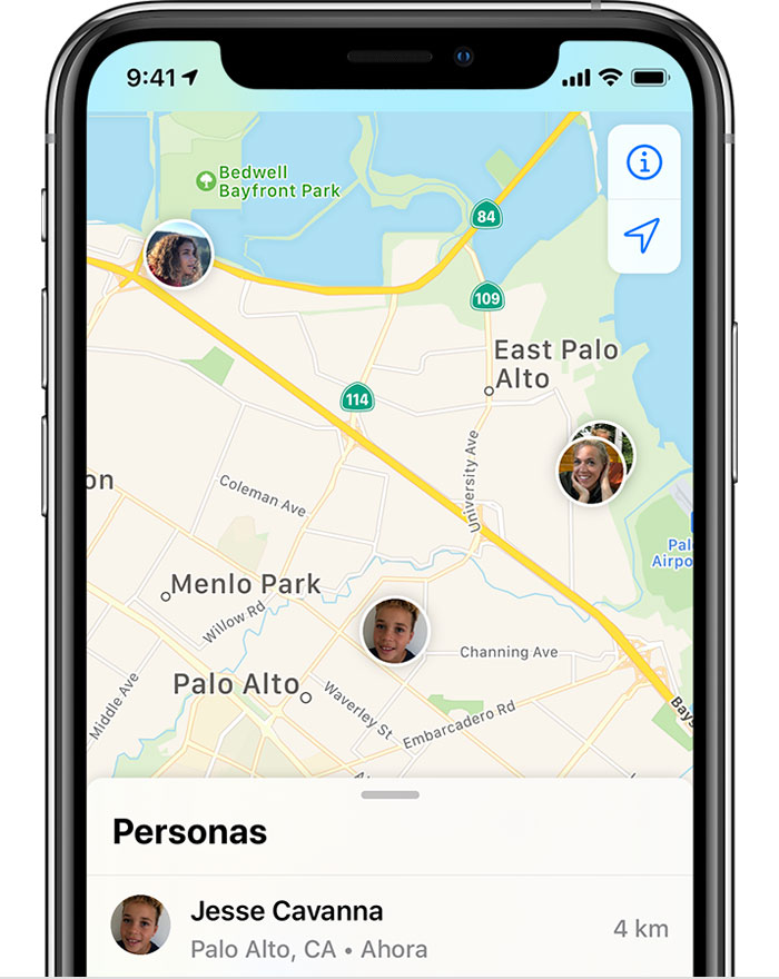 Encontrar amigos y compartir tu ubicación con Buscar - Soporte técnico de  Apple (ES)