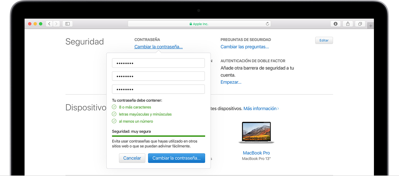 Cambiar La Contraseña Del Id De Apple Soporte Técnico De Apple 6374