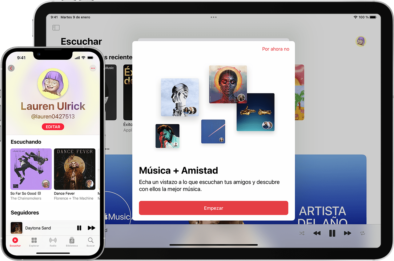 Buscar amigos en Apple Music