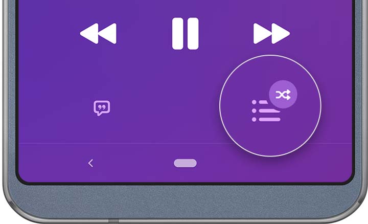 Android con el botón A continuación en la esquina inferior derecha de la pantalla.