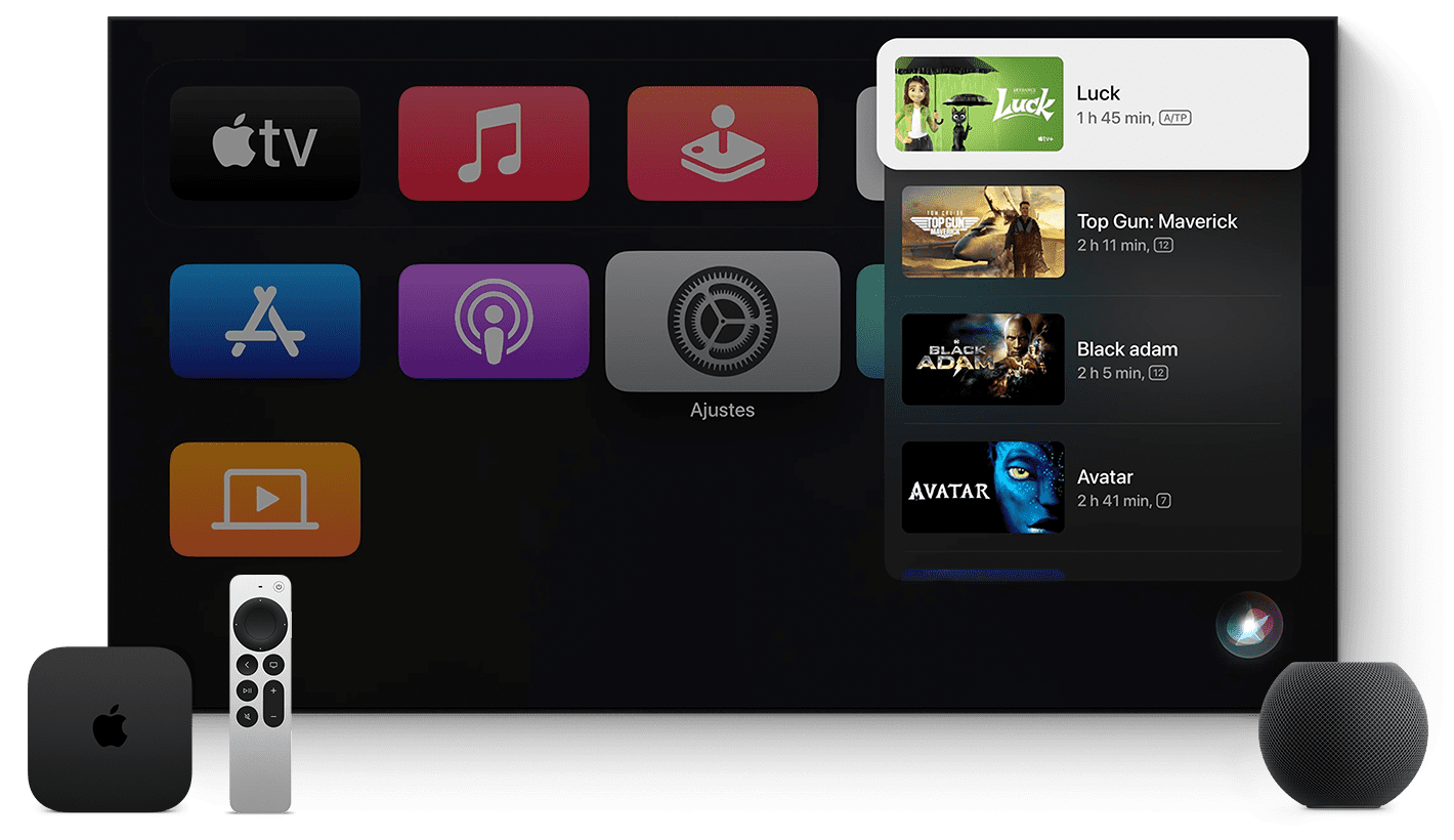 Utilizar Siri en el Apple TV - Soporte técnico de Apple (ES)