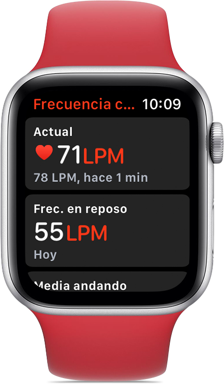 Monitorizar la frecuencia cardiaca con el Apple Watch - Soporte técnico de  Apple (ES)
