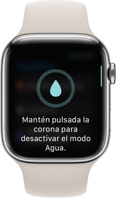 Cómo usar el Bloqueo acuático y expulsar los restos de agua del Apple Watch  - Soporte técnico de Apple (ES)