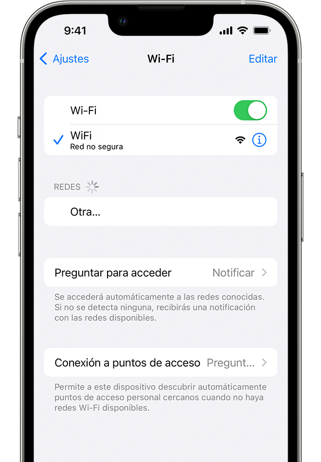 a lo largo espalda Agencia de viajes Si el iPhone o iPad no se conecta a una red wifi - Soporte técnico de Apple  (ES)