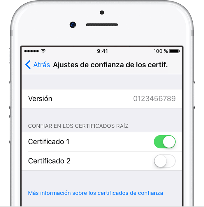 Confiar en perfiles de certificado instalados manualmente en iOS Soporte técnico de Apple Confiar en perfiles de certificado instalados manualmente en iOS Soporte técnico de Apple