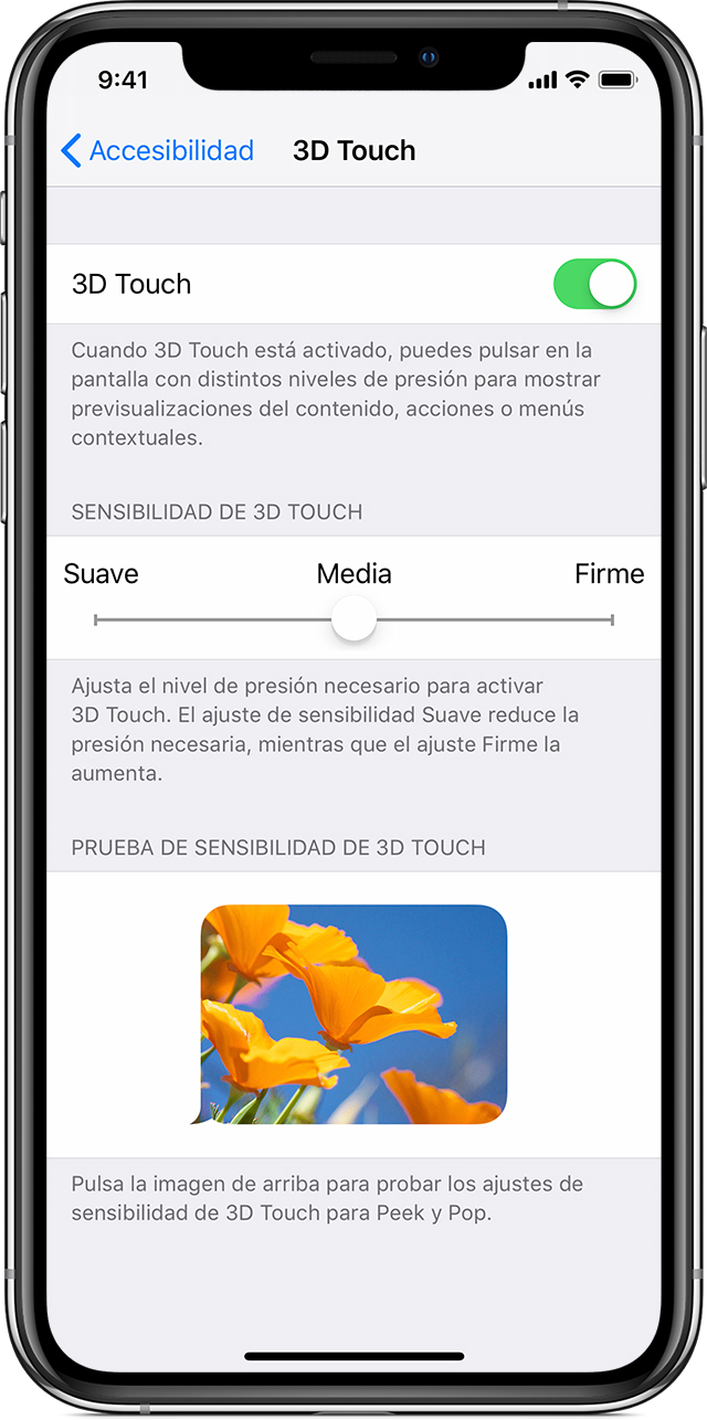 Cambiar la sensibilidad de 3D Touch del iPhone Soporte técnico de Apple