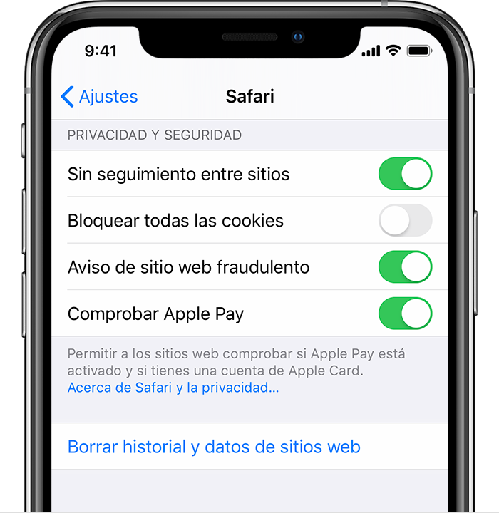 Borrar El Historial Y Las Cookies De Safari En El Iphone Ipad O Ipod Touch Soporte Tecnico De Apple