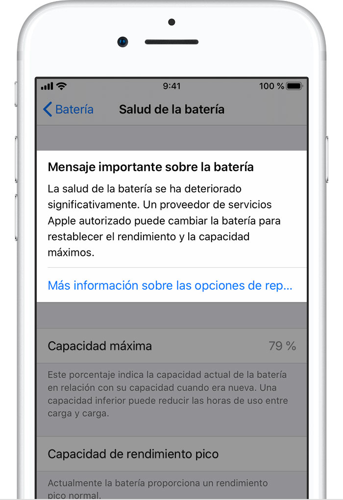 Batería y rendimiento iPhone - Soporte técnico de