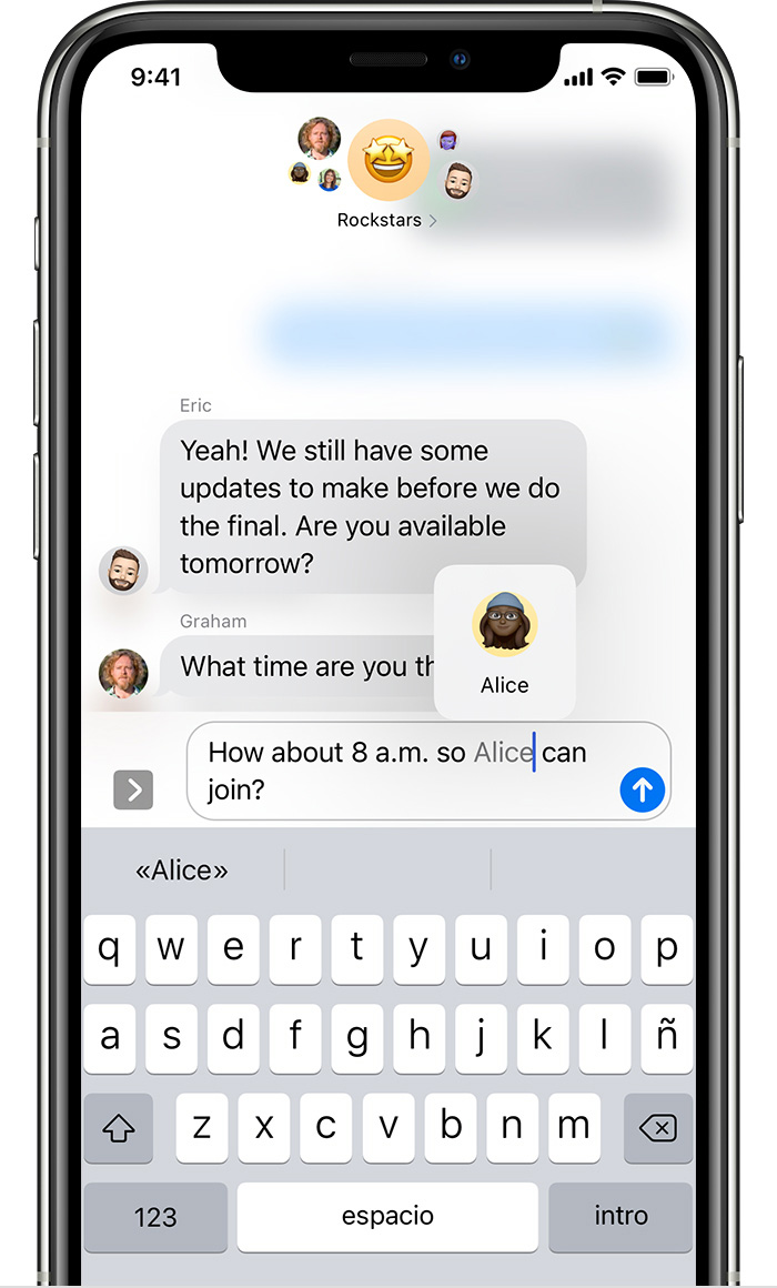 Responder a mensajes concretos en el iPhone, iPad y iPod touch