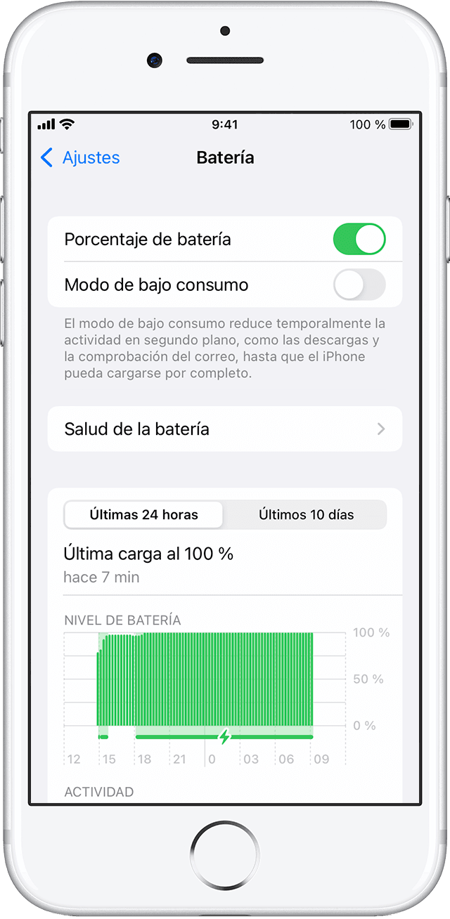 Silla Torrente grande Batería y rendimiento del iPhone - Soporte técnico de Apple (ES)
