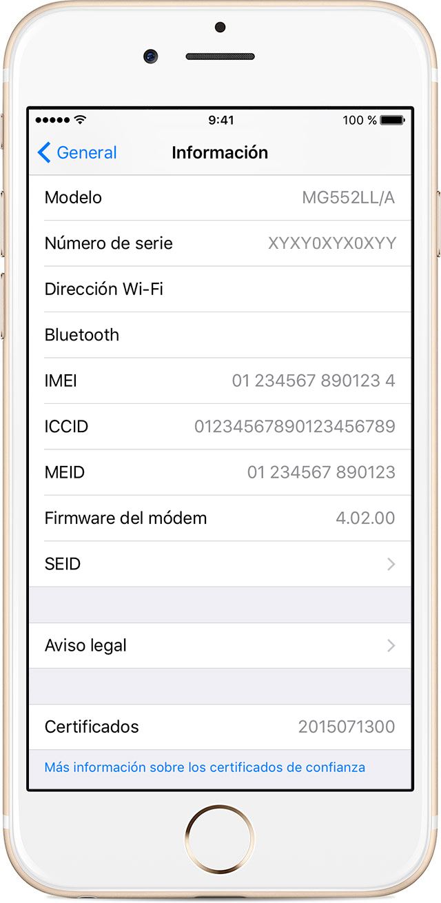 Encontrar el número de serie o IMEI de tu iPhone, iPad o iPod touch Soporte técnico de Apple Encontrar el número de serie o IMEI de tu iPhone, iPad o iPod touch Soporte técnico de Apple