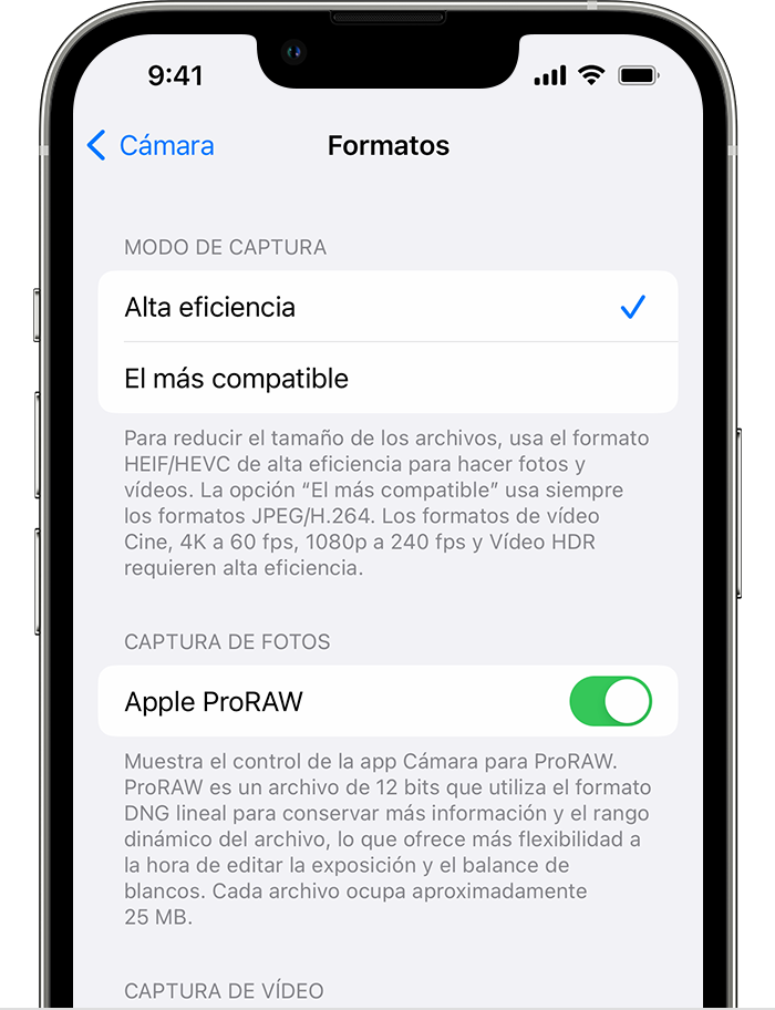 Acerca de Apple ProRAW - Soporte técnico de Apple (ES)