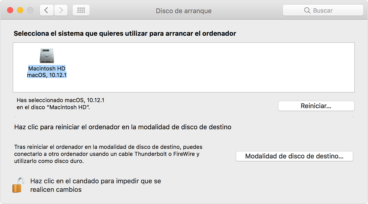 error al arrancar el macos