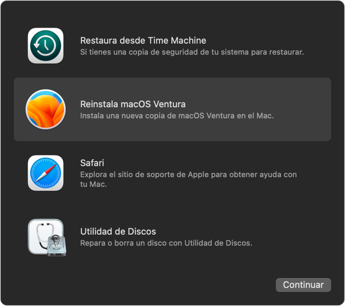 Cómo reinstalar macOS - Soporte técnico de Apple (ES)