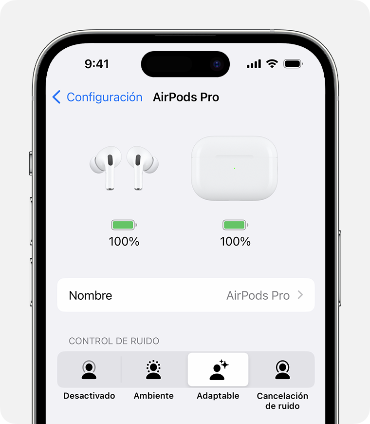 Usar audio adaptable con los AirPods Pro (segunda generación) - Soporte  técnico de Apple (US)