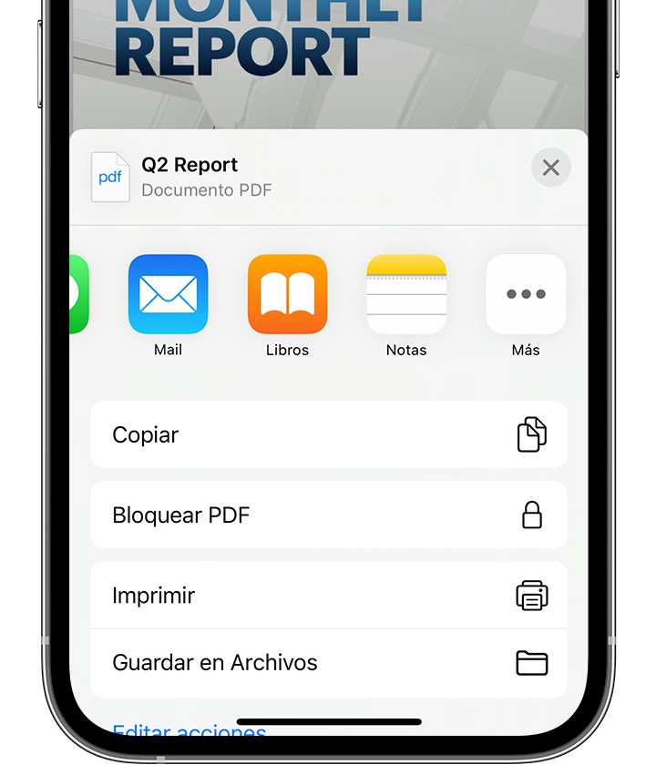 Guardar y editar archivos PDF en la app Libros del iPhone o iPad - Soporte  técnico de Apple