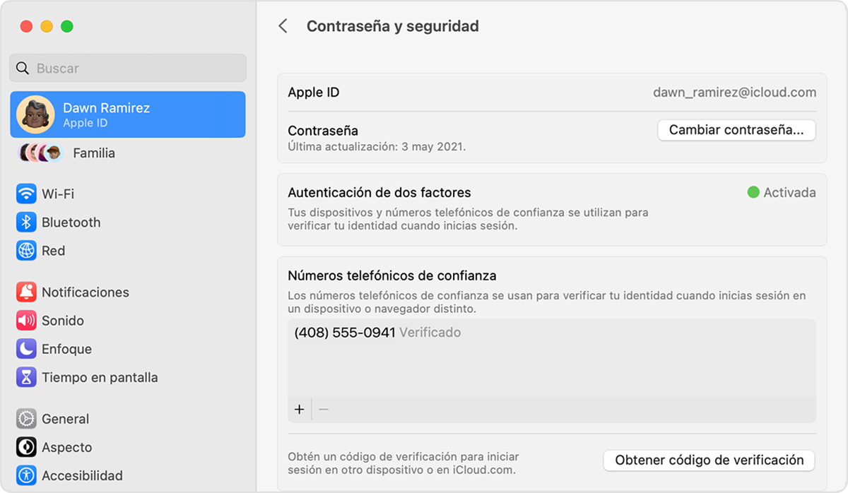Cambiar la contraseña del Apple ID en la Mac
