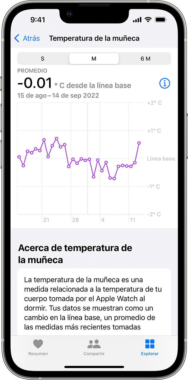 Controlar los cambios nocturnos en la temperatura de la muñeca con el Apple  Watch - Soporte técnico de Apple (US)