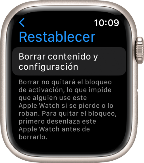 Desenlazar y borrar tu Apple Watch - Soporte técnico de Apple