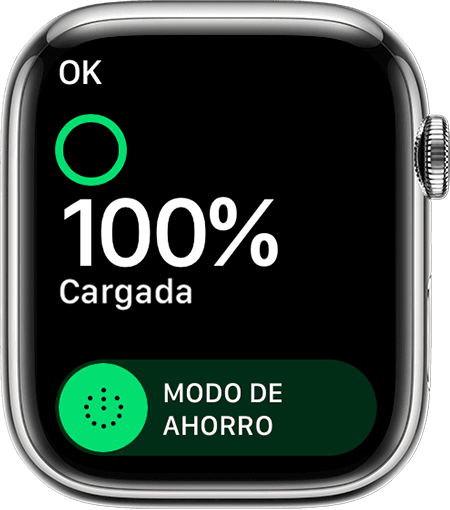 Apple Watch en el que se muestra el nivel de carga