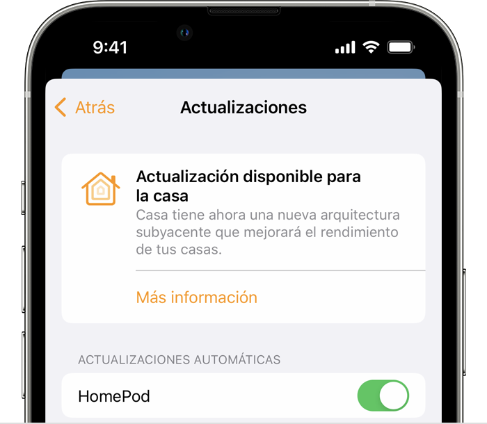 Actualizar a la nueva arquitectura de Casa - Soporte técnico de Apple (US)