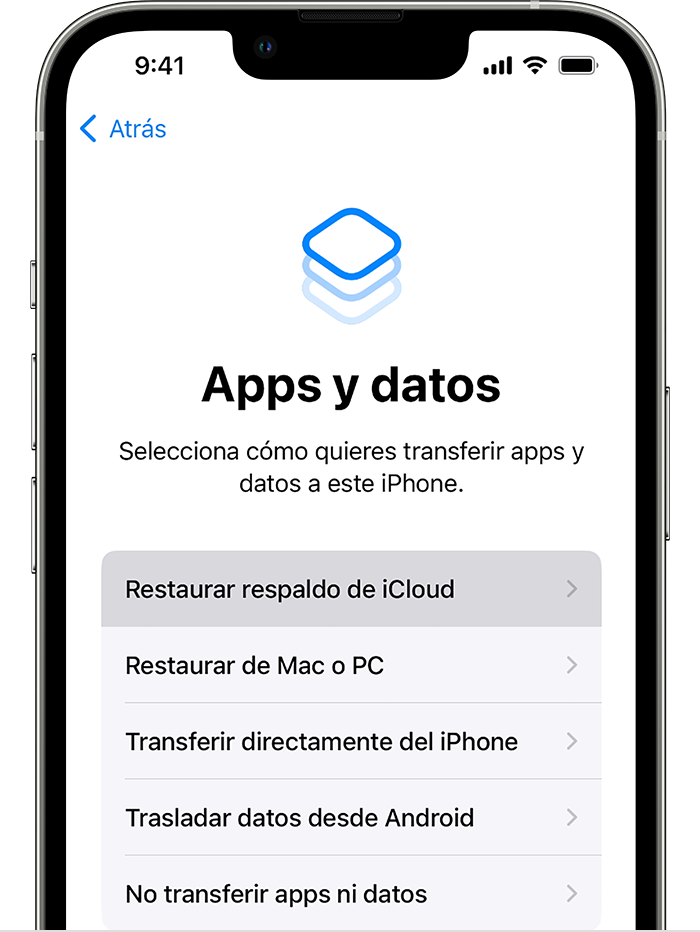 Restaurar tu iPhone, iPad o iPod touch desde un respaldo - Soporte técnico  de Apple (MX)