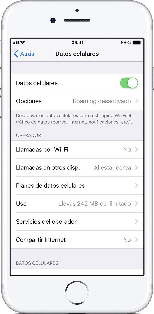 Consultar el uso de datos celulares en tu iPhone o iPad Soporte técnico de Apple