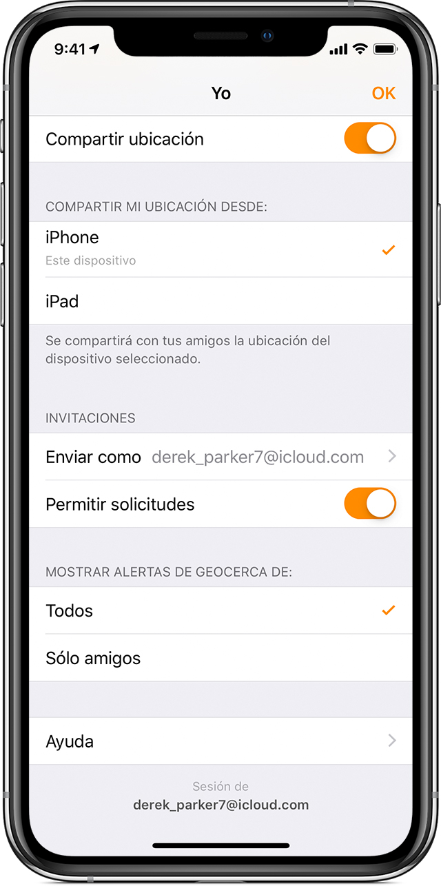 Configurar y usar Buscar a Mis Amigos en iOS 12 o versiones anteriores -  Soporte técnico de Apple