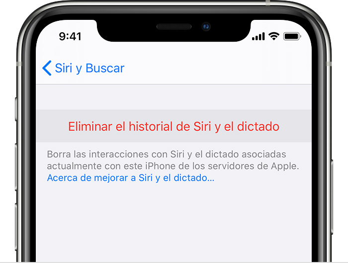 Cómo eliminar el historial de Siri - Soporte técnico de Apple