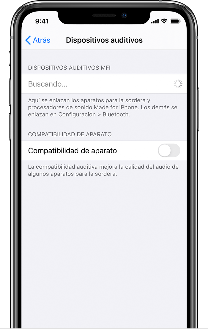 Usar los dispositivos auditivos Made for iPhone - Soporte técnico de Apple